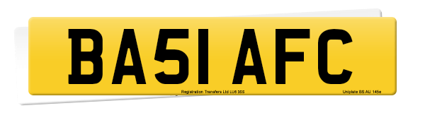 Registration number BA51 AFC